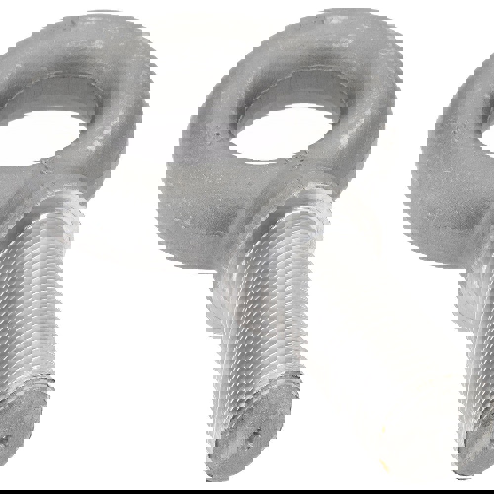 Fixed Lifting Eye Bolt: With Shoulder, 21,000 lb Capacity, 1-1/2-6 Thread, Grade 1030 Steel